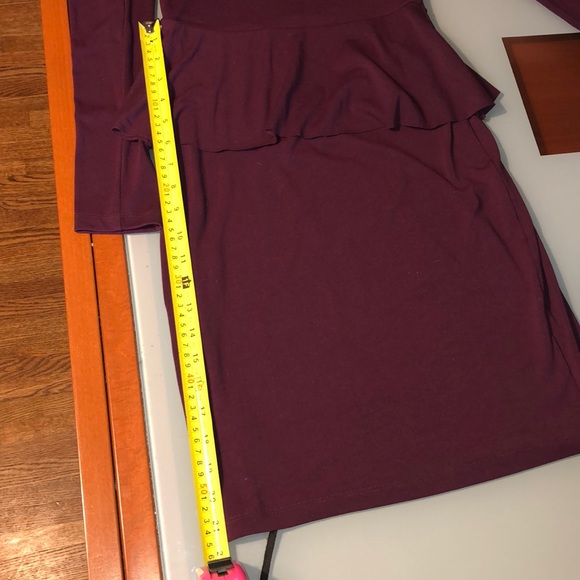 ONTREND PEPLUM Susana Monaco LongSleeve Ponte Dres - Picture 6 of 8